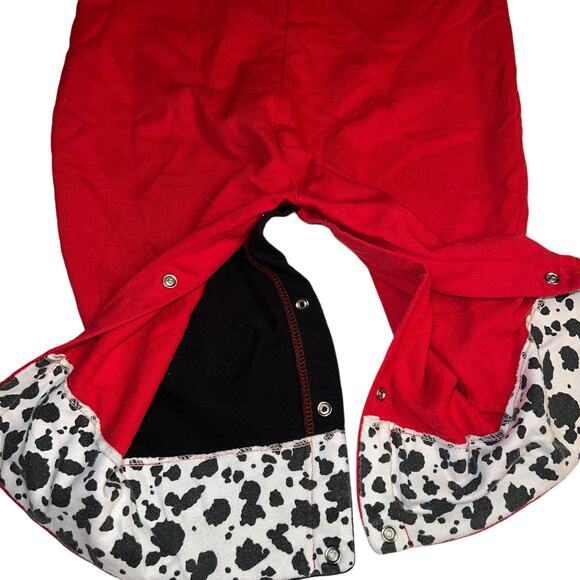 Vintage Disney's 101 Dalmatian red and white long sleeve romper one piece sz 18m - Picture 8 of 11